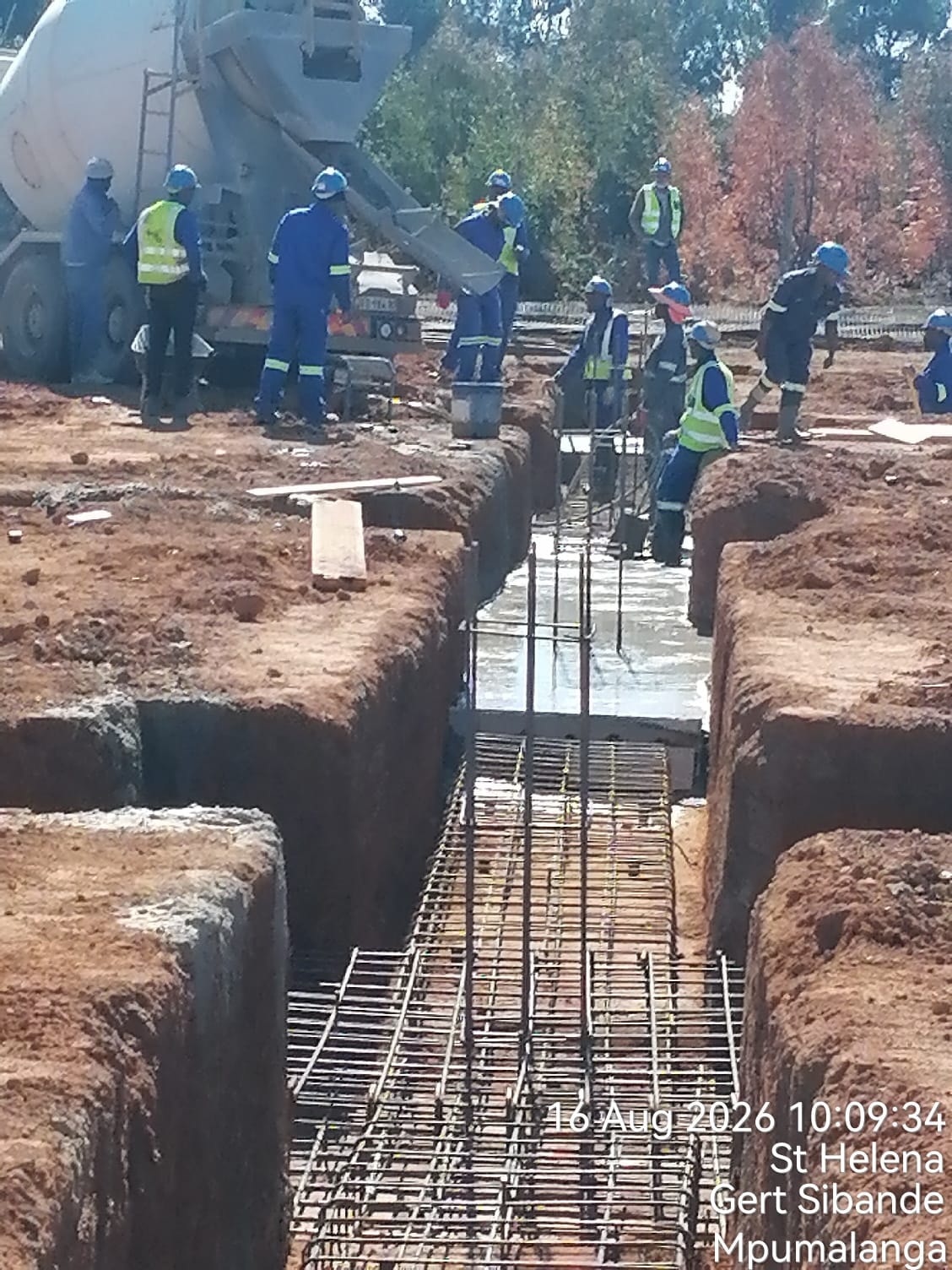 Foundation reinforcement and concrete works at Three Fountains Shopping Centre, August 2026