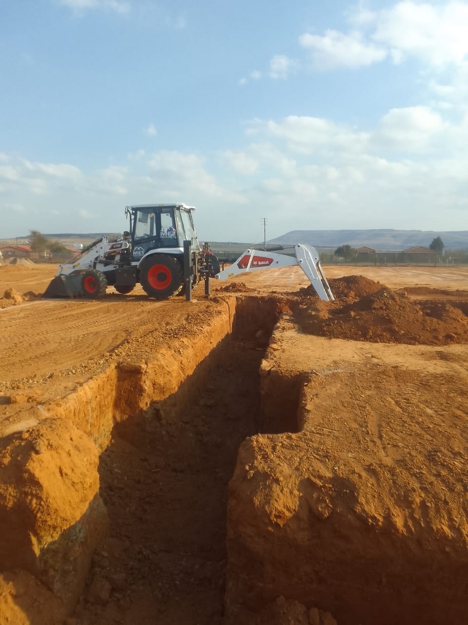 Construction progress at Three Fountains Mall site